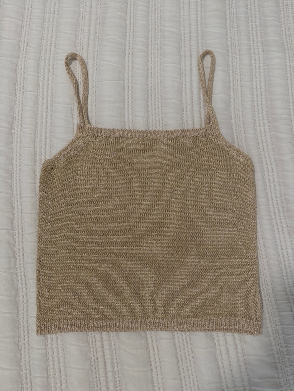 SHEIN Gold Knit Tank Top
